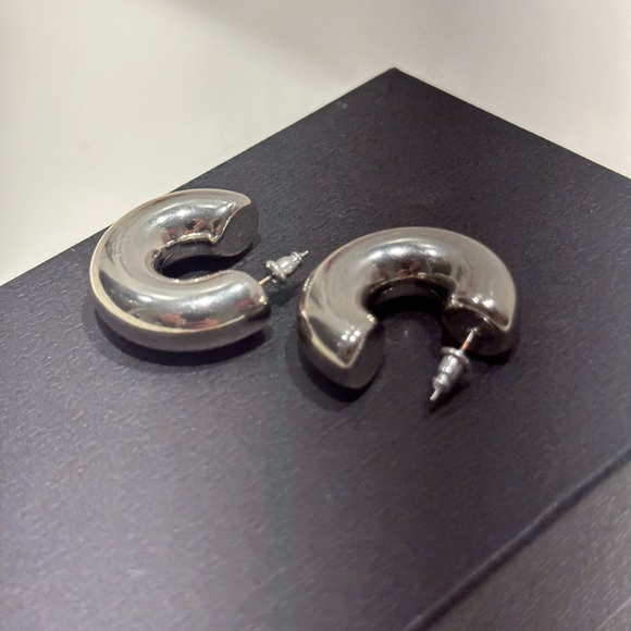 Stainless Silver Hoops - Picture 5 of 8